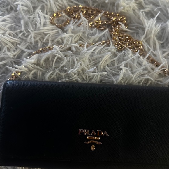 Prada Saffiano Leather Wallet on chain - Picture 3 of 9